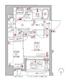 クレイシアIDZ台東竜泉 13階 間取り図