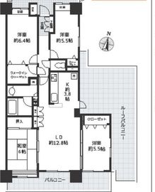 クレストフォルム東大島 12階 間取り図