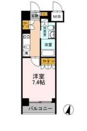 カスタリア武蔵小杉 602 間取り図