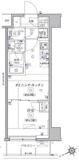 RELUXIA亀戸 (リルシア亀戸) 5階 間取り図