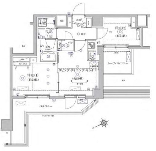 RELUXIA亀戸 (リルシア亀戸) 9階 間取り図