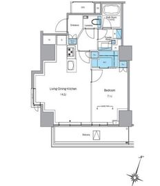 ルフォンプログレ渋谷ヒルトップ 1801 間取り図