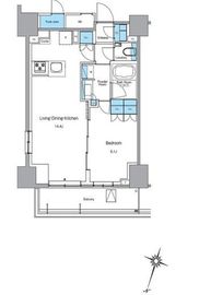 ルフォンプログレ渋谷ヒルトップ 1804 間取り図