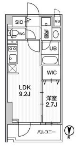 シーズンフラッツ押上テラス 507 間取り図