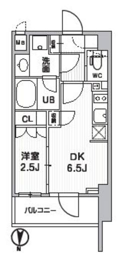 シーズンフラッツ押上テラス 605 間取り図