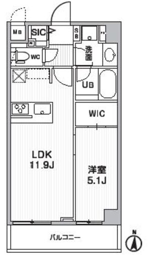 シーズンフラッツ押上テラス 304 間取り図