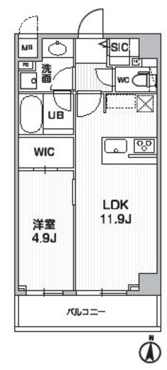 シーズンフラッツ押上テラス 303 間取り図