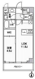 シーズンフラッツ押上テラス 403 間取り図