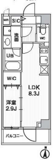 シーズンフラッツ押上テラス 301 間取り図
