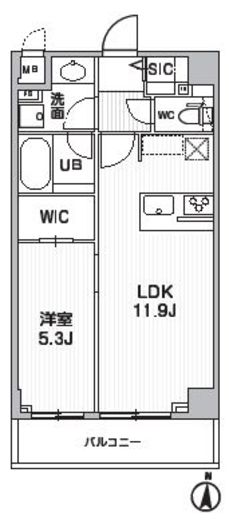 シーズンフラッツ押上テラス 602 間取り図