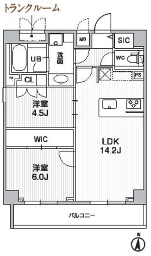 シーズンフラッツ押上テラス 601 間取り図