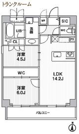 シーズンフラッツ押上テラス 701 間取り図