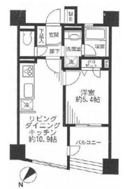 コスモ上野パークサイドシティ 8階 間取り図