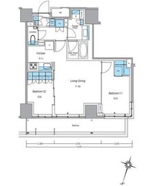 ルフォンプログレ渋谷ヒルトップ 1806 間取り図