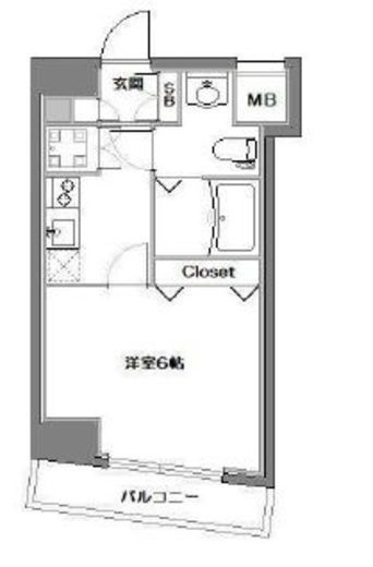 パークサイド芝大門 302 間取り図