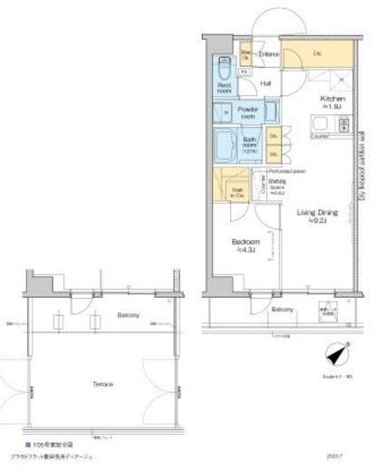 プラウドフラット墨田曳舟ディアージュ 207 間取り図