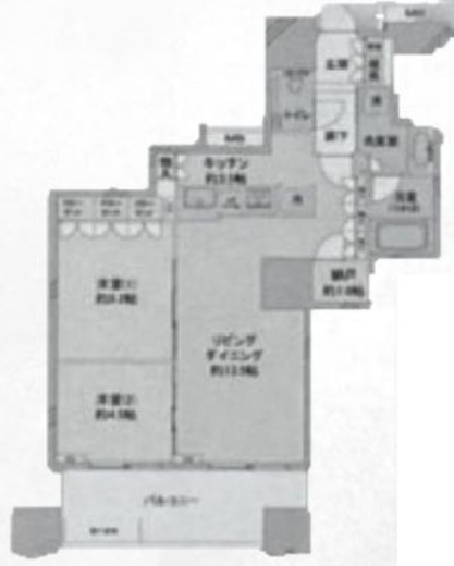 富久クロスコンフォートタワー(Tomihisa Cross)  32階 間取り図