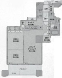 富久クロスコンフォートタワー(Tomihisa Cross)  32階 間取り図