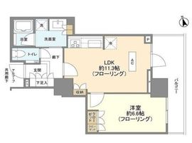 プラウドタワー芝浦 6階 間取り図