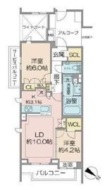 オーベル目黒 4階 間取り図