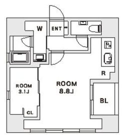 エスペランサ不動前かむろ坂 (ESPERANZA FUDOMAE Kamurozaka) 301 間取り図