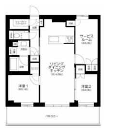 プレシス馬込ザ・テラス 3階 間取り図