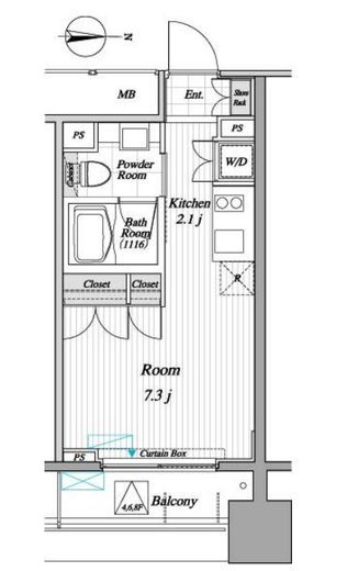 レジディア錦糸町2 308 間取り図