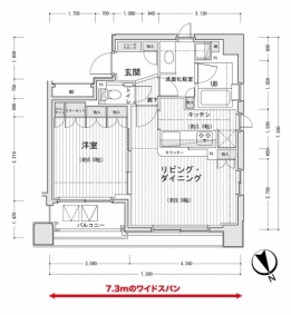 ドゥーエ銀座イースト2 1103 間取り図