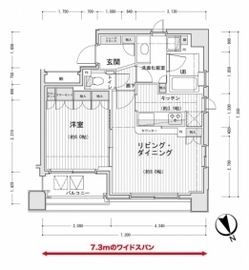 ドゥーエ銀座イースト2 1103 間取り図