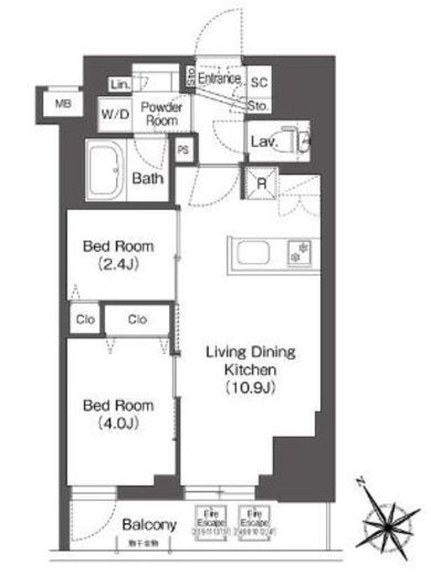 BluRock後楽園 202 間取り図