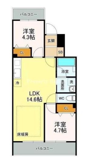 エリクサーメゾン日暮里根岸 402 間取り図