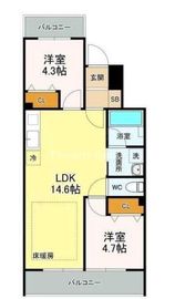 エリクサーメゾン日暮里根岸 402 間取り図