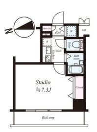 ガラ・ステージ神田小川町 8階 間取り図