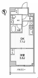 ALTERNA浅草 (オルタナ浅草) 1002 間取り図
