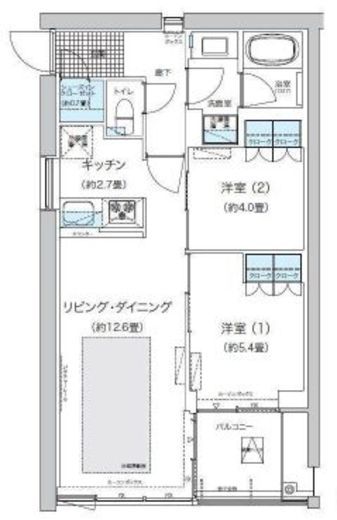 ガーデニエール砧ウエスト 617 間取り図