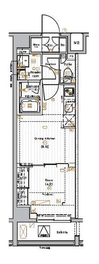 PREMIUM CUBE 池袋本町 (プレミアムキューブ池袋本町) 4階 間取り図