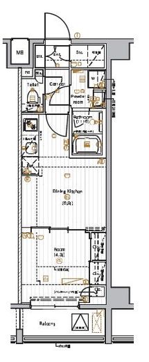 PREMIUM CUBE 池袋本町 (プレミアムキューブ池袋本町) 2階 間取り図