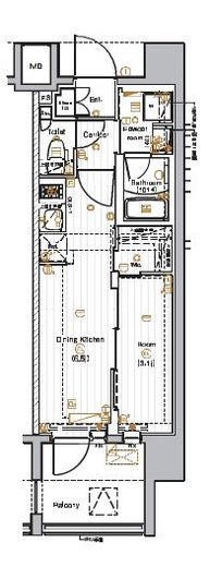 PREMIUM CUBE 池袋本町 (プレミアムキューブ池袋本町) 6階 間取り図