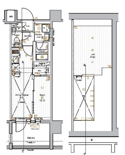 PREMIUM CUBE 池袋本町 (プレミアムキューブ池袋本町) 7階 間取り図