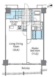 コンフォリア新宿イーストサイドタワー 2304 間取り図