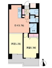 中野桃園シティハウス 10階 間取り図