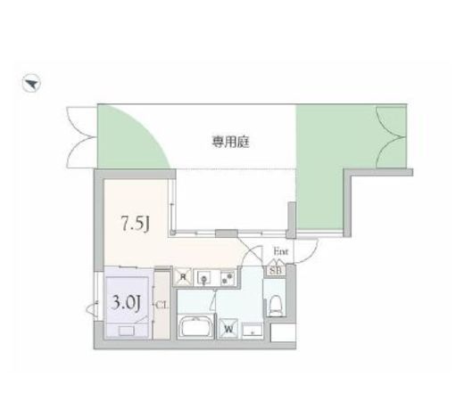 グランデュオ代々木3 (GranDuo YoyogiⅢ) 101 間取り図