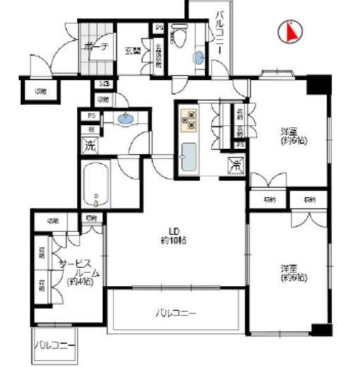 クレアホームズ神楽坂 5階 間取り図