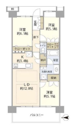 プラウドシティ吉祥寺 8階 間取り図