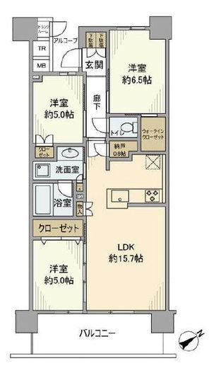 プラウドシティ日吉レジデンスⅡ 17階 間取り図