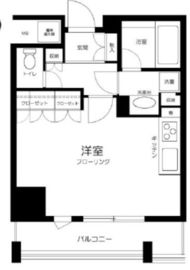 レフィール築地レジデンス 4階 間取り図