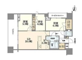 クレヴィア文京湯島 13階 間取り図