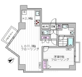 プレミアムキューブ新中野 7階 間取り図