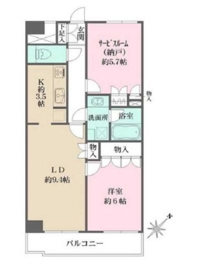 藤和シティホームズ荻窪駅前 5階 間取り図