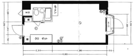 赤坂ベルゴ 5階 間取り図